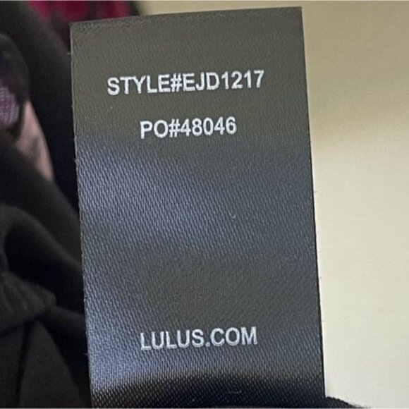 Lulus Dress XS Mini Floral Burnout Velvet Lizbeth Black Red Skater Cocktail - Picture 12 of 12